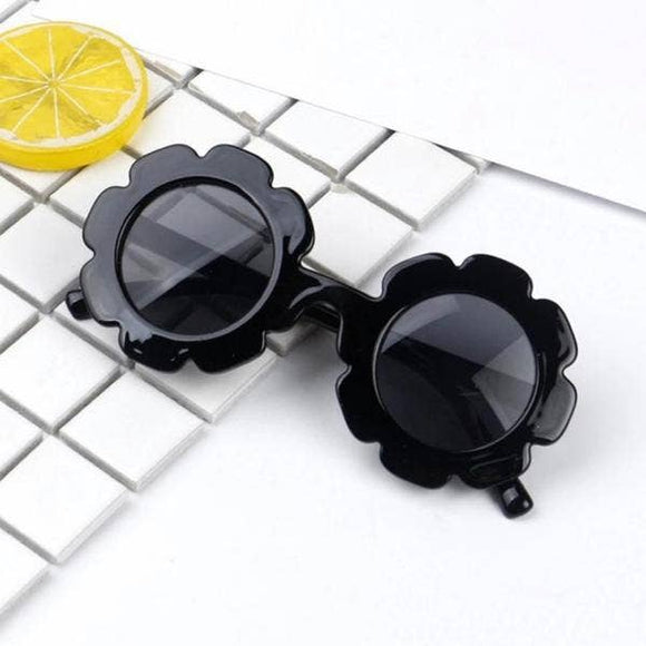 Black Floral Frame Sunglasses