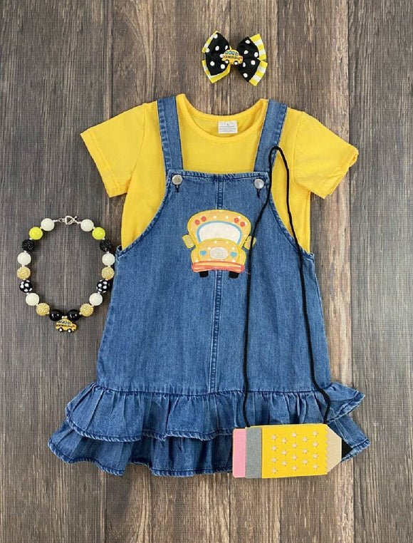 Buy Pinafore and Blouse Set, Toddler Boho Dress, Striped Denim Jumper, Blue  Striped Denim Apron. Online in India - Etsy