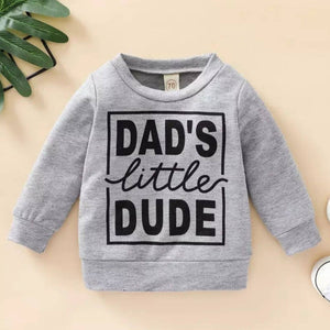 Tiny Dad's Little Dude Pullover - Heather Grey